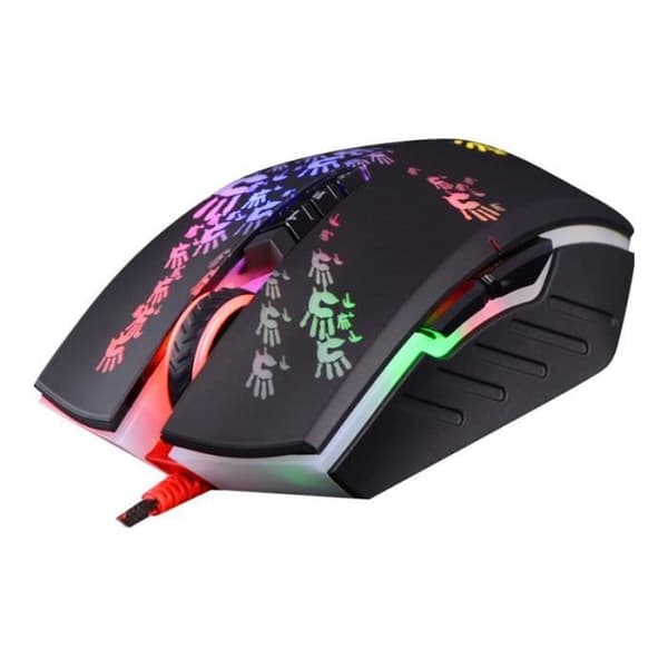 A4Tech Bloody Gaming A60 Mus - Optisk - 8 knappar - Kabelansluten - Svart