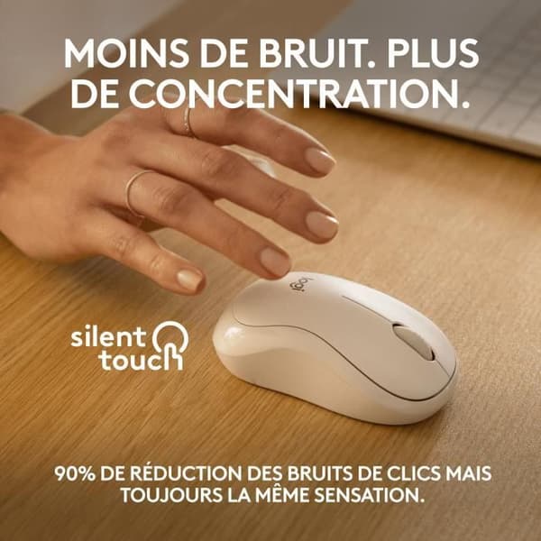 Mus - Trådlös - Logitech - M240 TYST - Vit