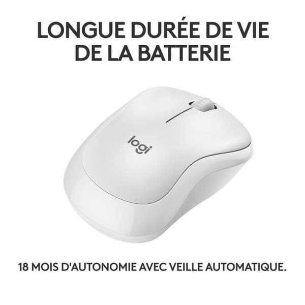 Mus - Trådlös - Logitech - M240 TYST - Vit