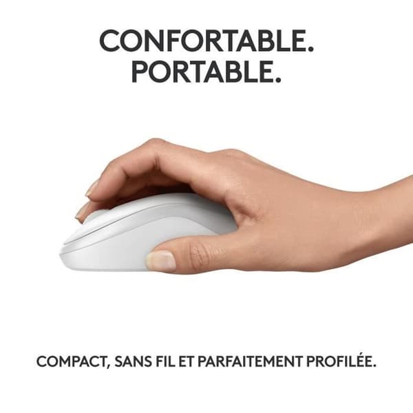 Mus - Trådlös - Logitech - M240 TYST - Vit