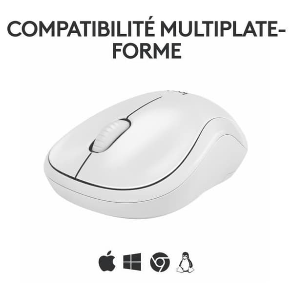 Mus - Trådlös - Logitech - M240 TYST - Vit