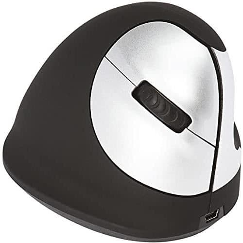 R-GO HE MUS, ERGONOMISK, VERTIKAL, MEDEL (HANDLÄNGD 165-18 Svart