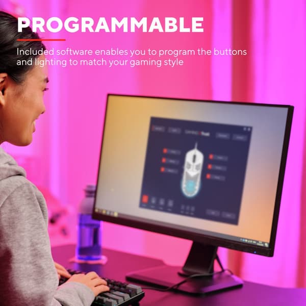 GXT 928W Helox Lett Gaming Mus Hvit
