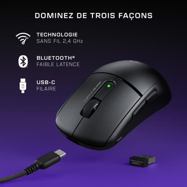 Trådlös spelmus - TURTLE BEACH - Burst II Air - Svart