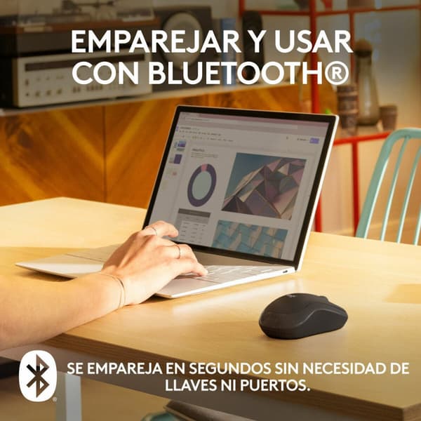 Trådlös Mus Bluetooth Logitech M240 Grafit Svartvit