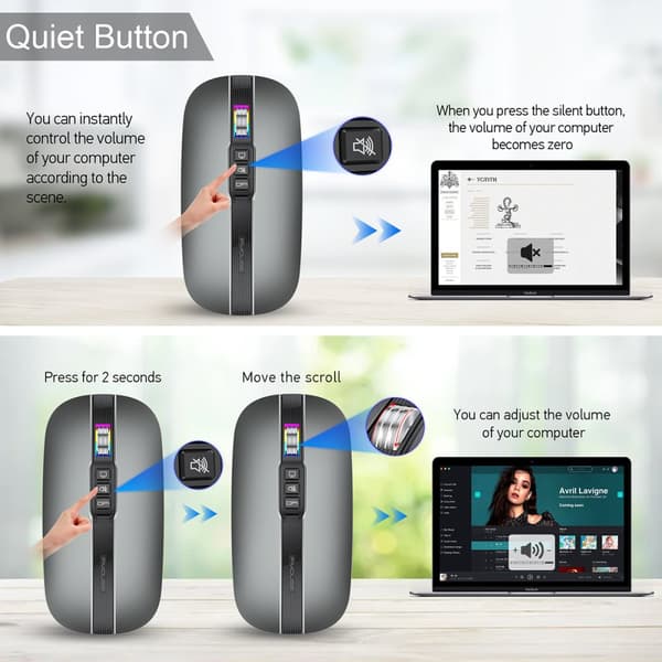 INF Trådlös Bluetooth Silent Mouse
