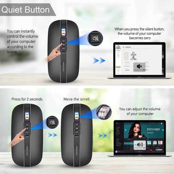 INF Trådløs Bluetooth Silent Mouse