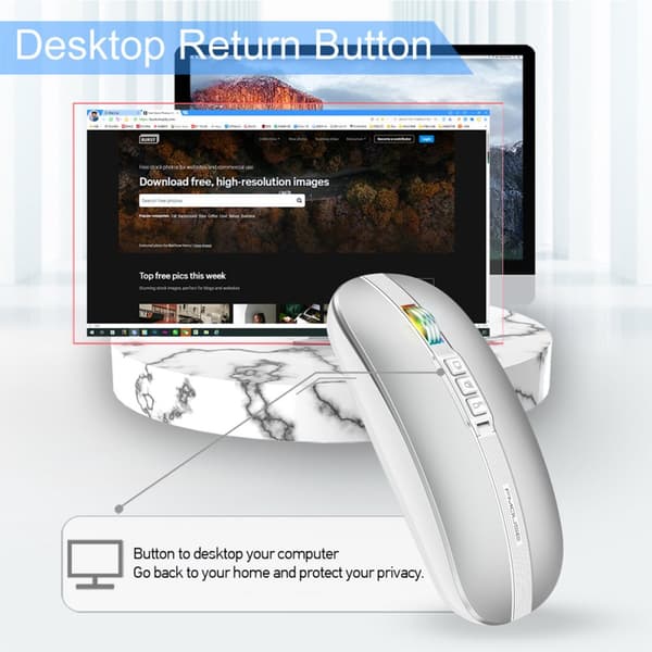 INF Trådlös Bluetooth Silent Mouse 0