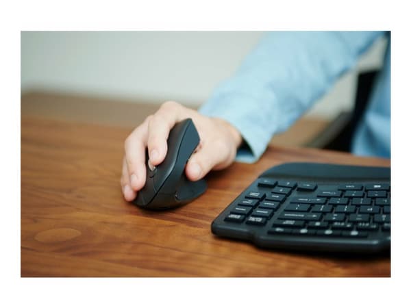 Kensington Pro Fit Ergo MY630 EQ - Mus - ergonomisk - ladbar - 5 knapper - trådløs - 2.4 GHz, Bluetooth - USB trådløs mottaker - detaljhandel boks