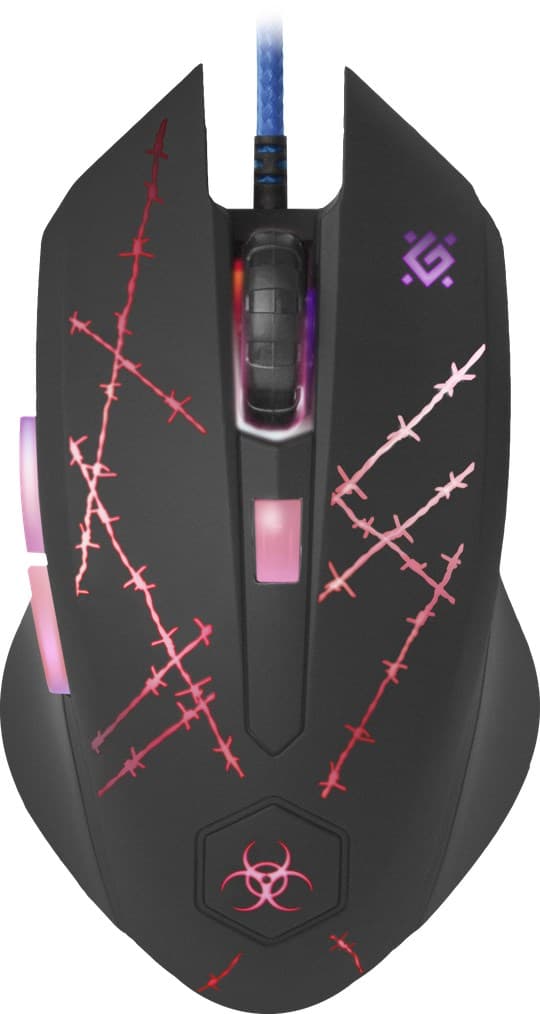 Defender Forced GM-020L mus Gaming Ambidextrous USB Type-A Optisk 3200 DPI Sort
