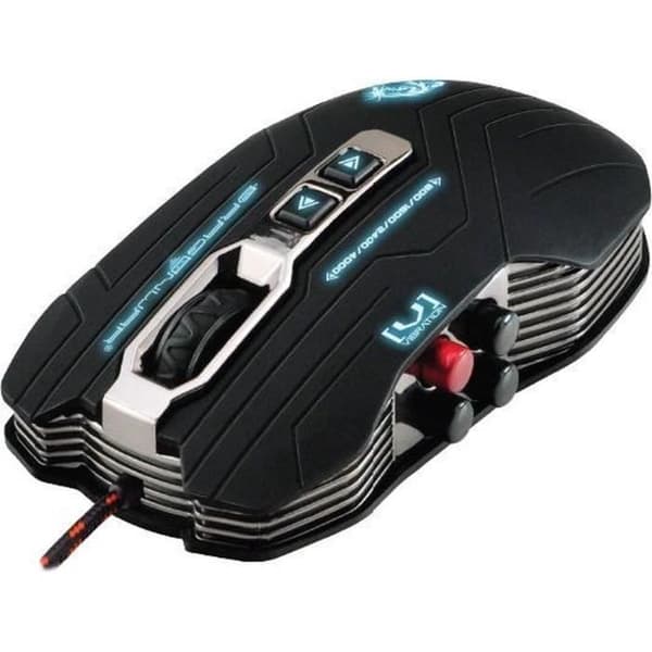 DragonWar G15 Gaia 4000DPI Blå LED MOBA Gaming Mus med 6 programmerbara knappar - Svart + Musmatta