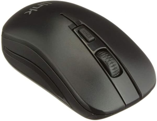 Link Mouse - LKMOS02 -, trådlös mus 3 svarta knappar USB-mottagare 1000 DPI