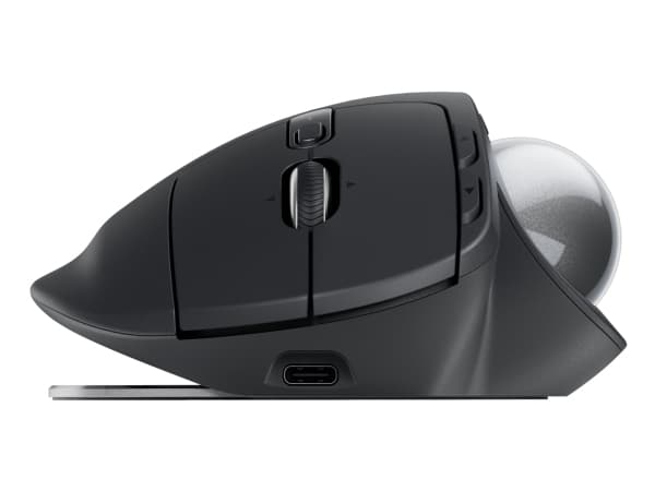 Logitech Ergo Series MX Ergo S - Styrekule - ergonomisk - avansert - optisk - 8 knapper - trådløs - Bluetooth, 2.4 GHz - Logitech Logi Bolt USB-motta
