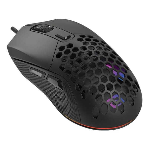 Spelmus - SANDBERG - FlexCover 6D - 112800 DPI - Ergonomisk - USB-kabel Svart
