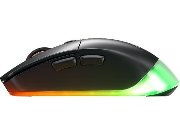 CHERRY Xtrfy M50 - Mus - ergonomisk - låg vikt - optisk - trådlös, kabelansluten - 2.4 GHz, Bluetooth - svart