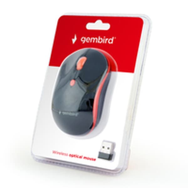 Trådlös Mus GEMBIRD MUSW-4B-03-R Svart/Röd (1 antal)