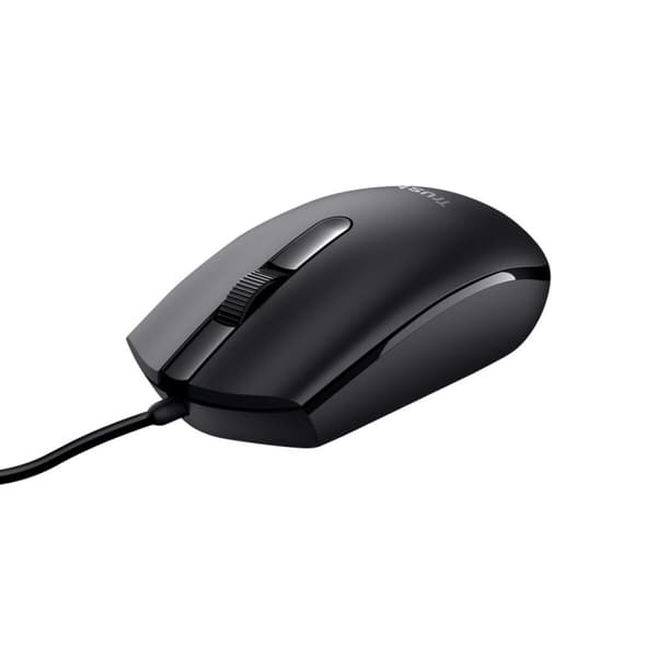 Mus Trust 25295 Svart 1200 DPI Sort