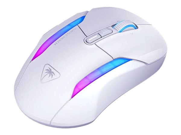 Turtle Beach Kone II Air - Mus - ergonomisk - optisk - 8 knappar - trådlös, kabelansluten - Bluetooth, 2.4 GHz - vit