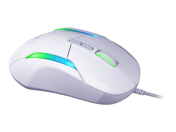 Turtle Beach Kone II - Mus - ergonomisk - optisk - 7 knapper - kablet - USB - hvit
