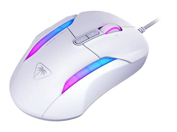 Turtle Beach Kone II - Mus - ergonomisk - optisk - 7 knapper - kablet - USB - hvit