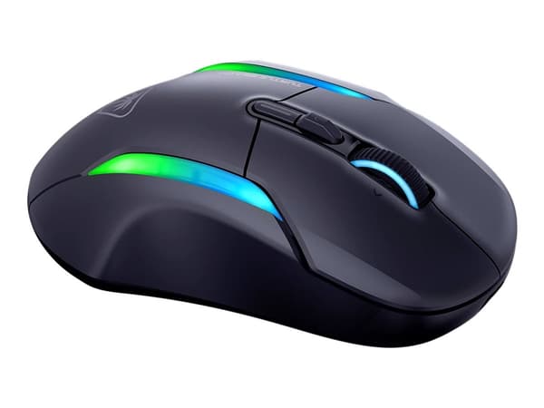 Turtle Beach Kone II Air - Mus - ergonomisk - optisk - 8 knappar - trådlös, kabelansluten - Bluetooth, 2.4 GHz - svart