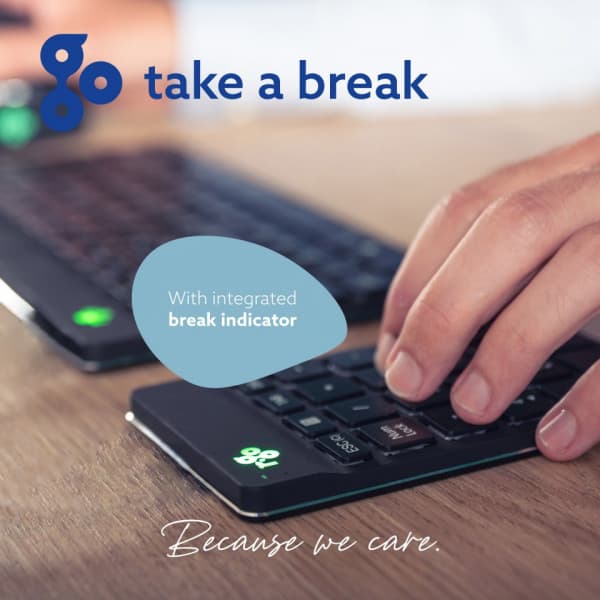 R-Go Numpad Break - nummerplade med afbrydelsessoftware, Bluetooth, sort