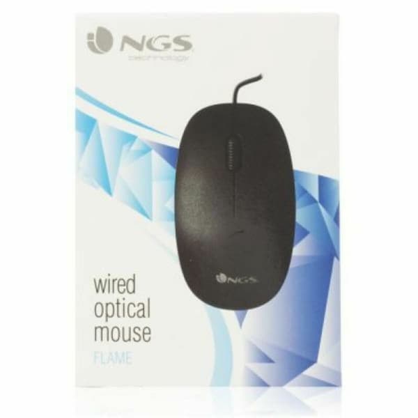 Optisk Datamus NGS NGS-MOUSE-0906 Svart 1000 dpi