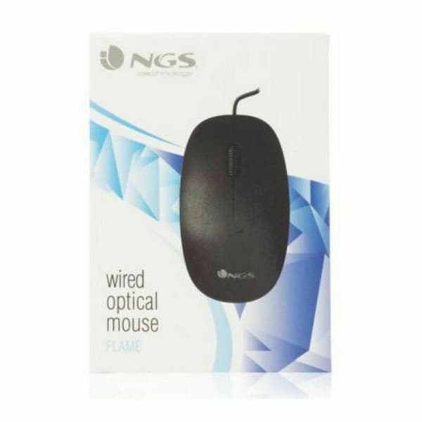 Optisk Datamus NGS NGS-MOUSE-0906 Svart 1000 dpi Sort
