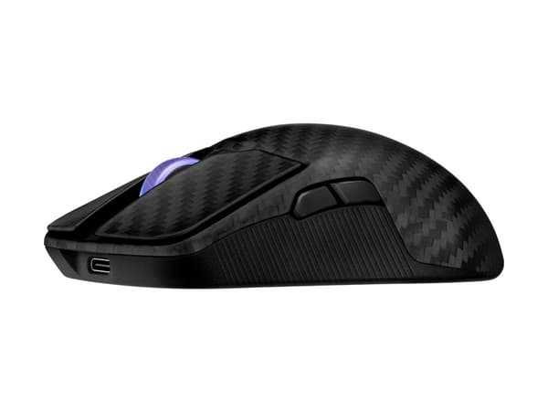 ASUS ROG Harpe Ace Extreme - Mus - optisk - 5 knappar - kabelansluten, trådlös - USB, Bluetooth 5.1, 2.4 GHz - USB ROG Omni trådlös mottagare - svart
