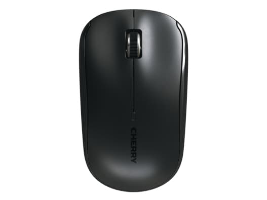 CHERRY MW 2200 - Mus - ergonomisk - höger- och vänsterhänta - optisk - 3 knappar - trådlös - 2.4 GHz - trådlös USB-mottagare - svart
