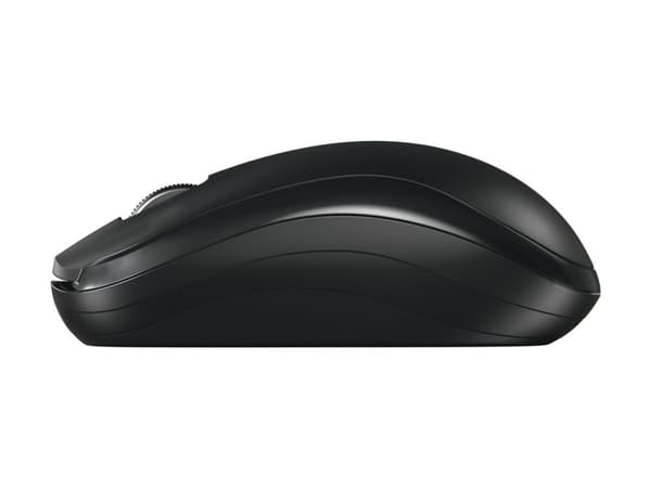 CHERRY MW 2200 - Mus - ergonomisk - höger- och vänsterhänta - optisk - 3 knappar - trådlös - 2.4 GHz - trådlös USB-mottagare - svart