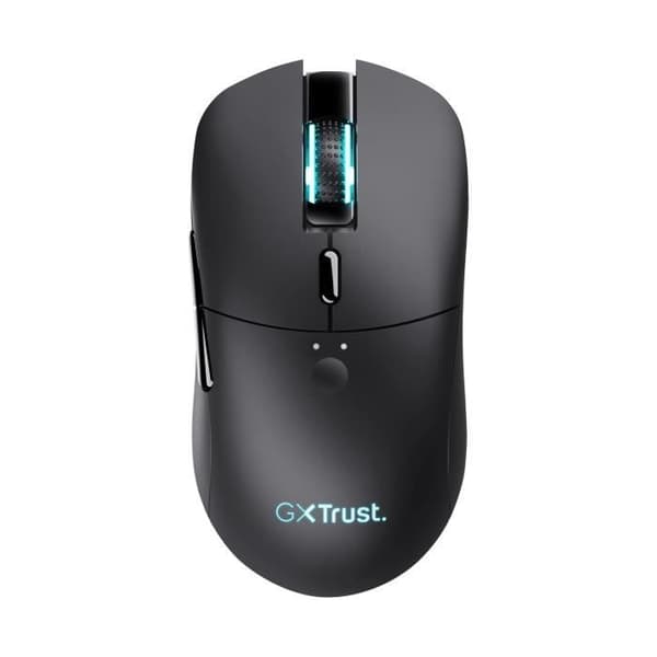 Trust Gaming GXT 980 Redex uppladdningsbar trådlös spelmus, 200-10 000 DPI, RGB, 6 programmerbara knappar, USB-mottagare – svart