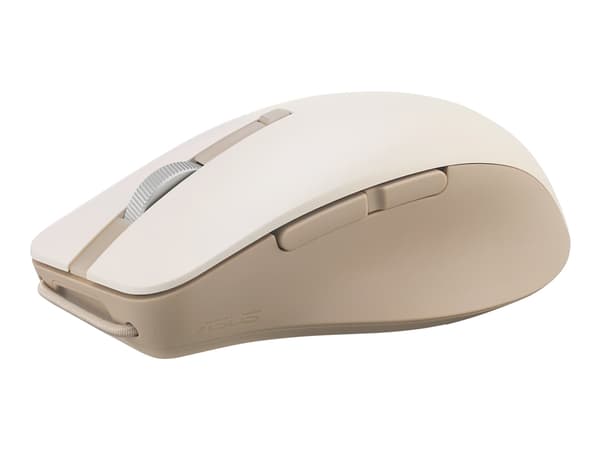 ASUS SmartO MD200 Silent Plus - Hiiri - optinen - 6 painiketta - langaton - 2,4 GHz, Bluetooth 5.0 - langaton vastaanotin (USB) - kauramaito