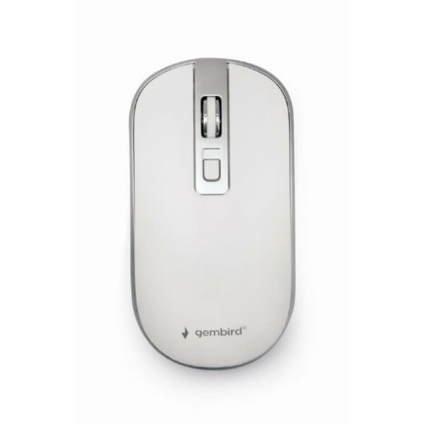 Trådlös optisk mus GEMBIRD MUSW-4B-04-WS 1600 dpi Silver, Vit