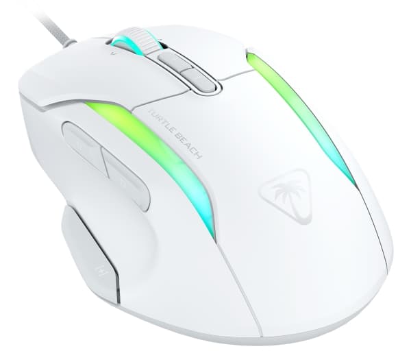 Turtle Beach Kone II, högerhand, Optisk, USB Type-A, 26000 DPI, Vit