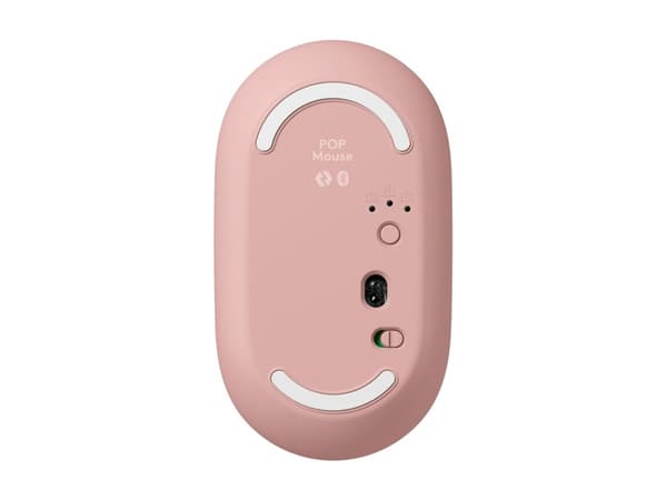 Logitech POP - Mus - tilpassbar emoji - optisk - 4 knapper - trådløs - Bluetooth 5.1 LE - rosa