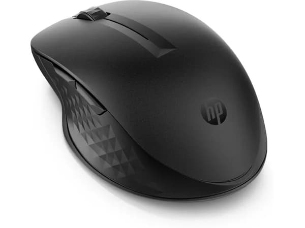 HP 435 - Mus - ergonomisk - multienhet - 5 knapper - trådløs - 2.4 GHz, Bluetooth 5.2 - Bluetooth USB-adapter Sort