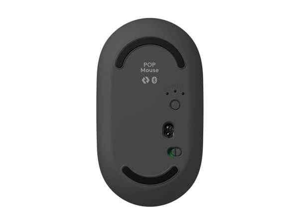 Logitech POP - Mus - tilpassbar emoji - optisk - 4 knapper - trådløs - Bluetooth 5.1 LE - grafitt