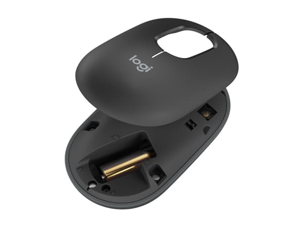 Logitech POP - Mus - tilpassbar emoji - optisk - 4 knapper - trådløs - Bluetooth 5.1 LE - grafitt