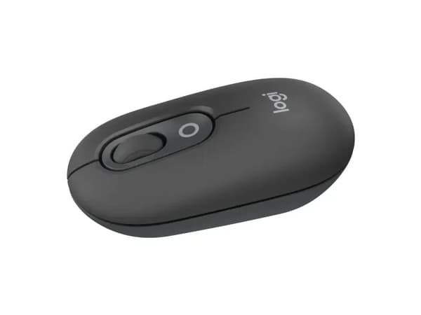 Logitech POP - Mus - tilpassbar emoji - optisk - 4 knapper - trådløs - Bluetooth 5.1 LE - grafitt