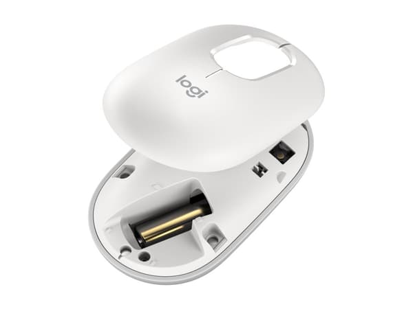 Logitech POP - Mus - tilpassbar emoji - optisk - 4 knapper - trådløs - Bluetooth 5.1 LE - elfenbenshvit