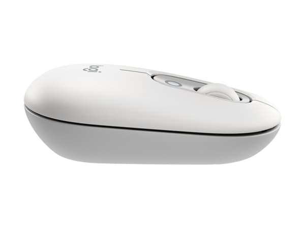 Logitech POP - Mus - tilpassbar emoji - optisk - 4 knapper - trådløs - Bluetooth 5.1 LE - elfenbenshvit