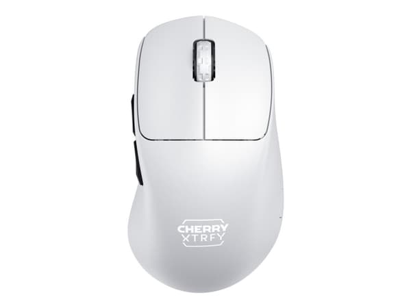 CHERRY Xtrfy M64 Pro - Mus - ergonomisk - optisk - 5 knappar - trådlös - 2.4 GHz - trådlös USB-mottagare - vit Svart, Vit
