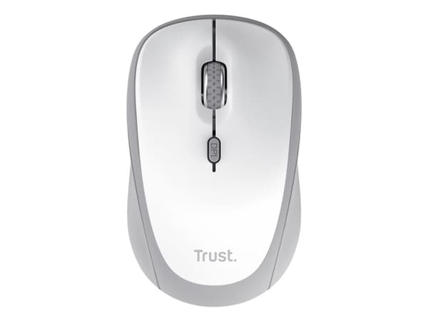 Trust Yvi+, Ambidextrous, Optinen, RF langaton + Bluetooth, 1600 dpi, valkoinen