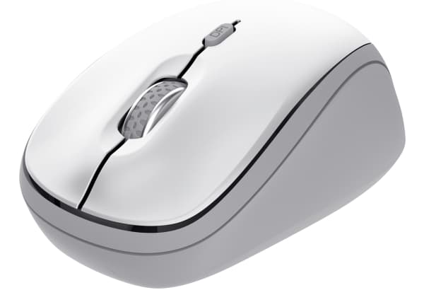 Trust Yvi+, Ambidextrous, Optinen, RF langaton + Bluetooth, 1600 dpi, valkoinen Valkoinen