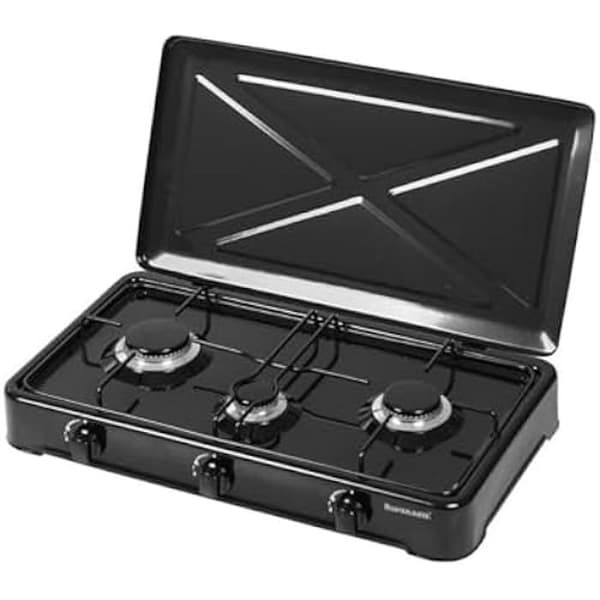 Gasräknare - RAVANSON - K-03TB - Svart, Vit - 60 cm - 3 zon(er) Svart, Vit
