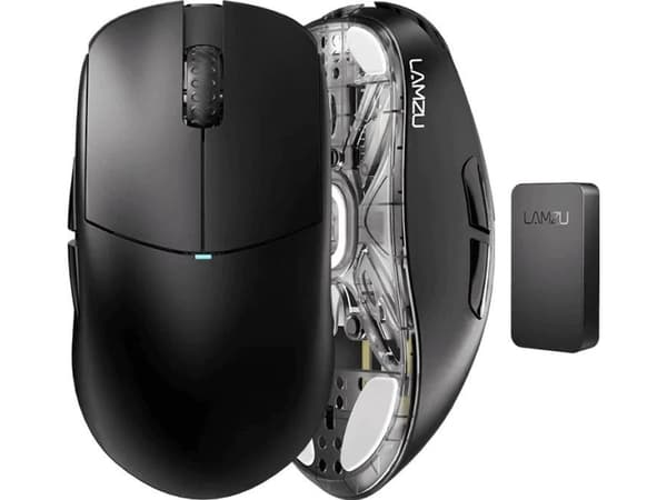 Mus Lamzu LAMZU Atlantis Mini 4K Wireless Charcoal Black Mouse USB trådlös