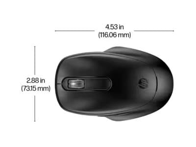 HP 515 Ultra-Fast Rechargeable Wireless Mouse, Ambidextrous, RF Wireless, 4000 DPI, Black