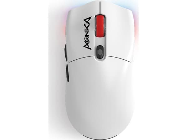 Marvo Trådlös mus, Marvo MONKA G995W, vit, optisk, 26000DPI