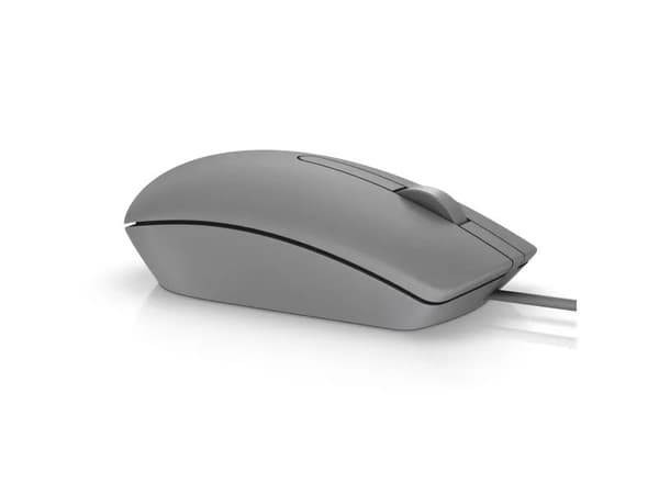 Dell MS116 - Mus - optisk - 2 knappar - kabelansluten - USB - grå Grå